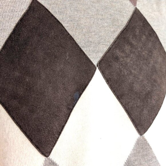 Bugatchi Wool/Silk Brown Argyle Sweater - Picture 6 of 7
